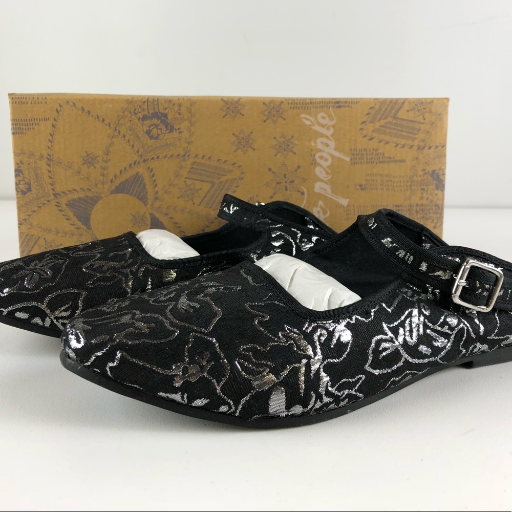Free People Evie Mary Jane Mules NIB Fabric Shoes